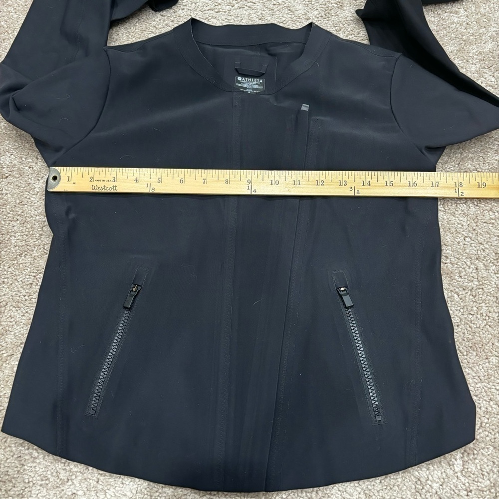 Athleta Stellar Double Front Zip Blazer Jacket Women’s Size Small - Picture 9 of 10